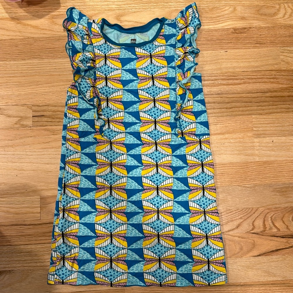 Tea collection. Girls sz 10 flutter sleeve dress